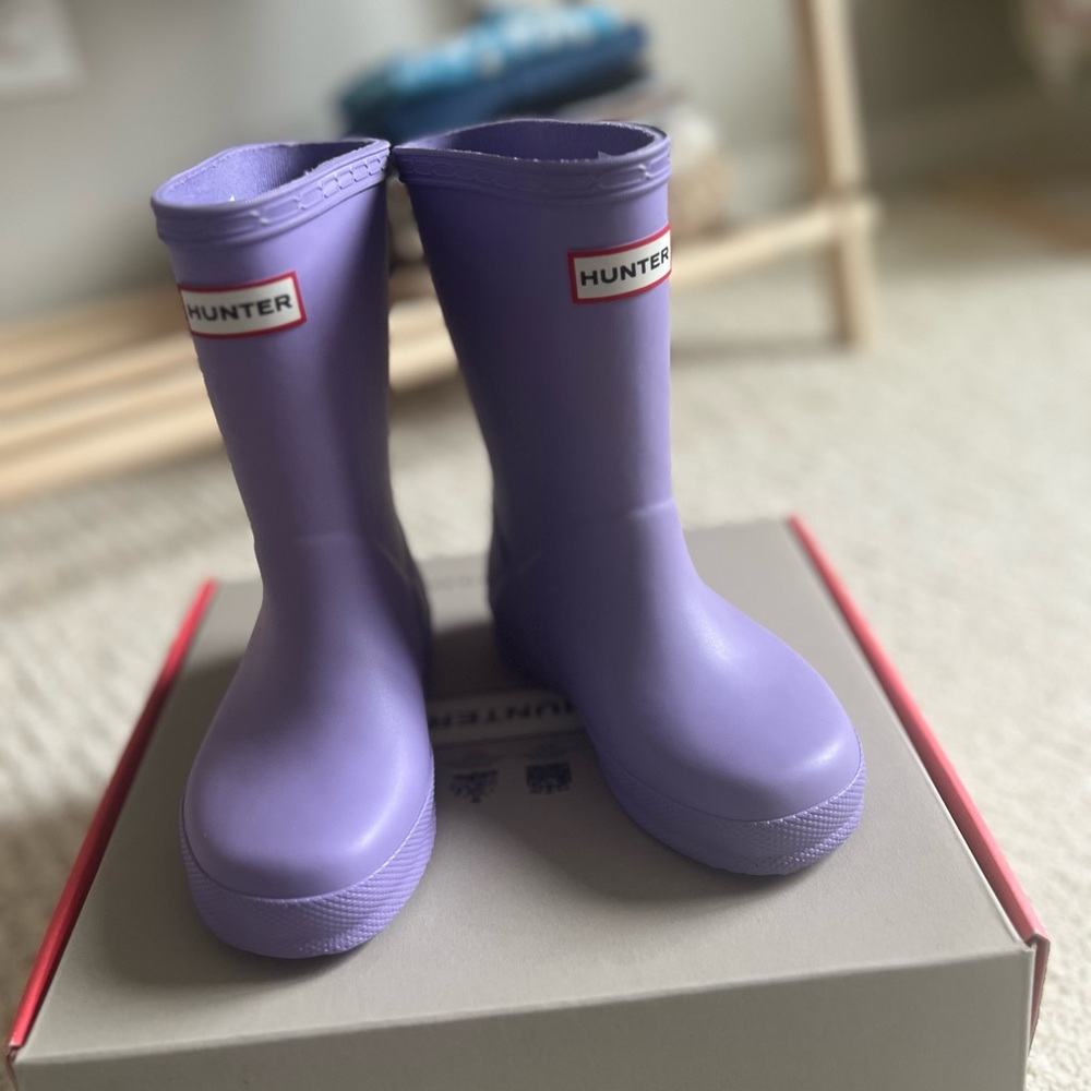 Brand New Hunter Kids’ Rain Boots - Lavender Mist - Size US 9 / UK 8 / EU 25
